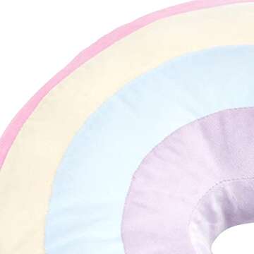 Amazon Basics Kids Unicorns & Rainbows Decorative Polyester Pillow - Rainbow