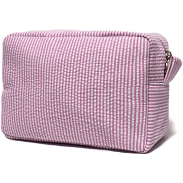Gabigaba Seersucker Cosmetic Bag - Stylish and Versatile