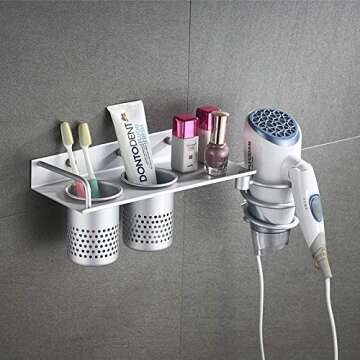Organize Your Bathroom with Homwel Hair Dryer Rack
