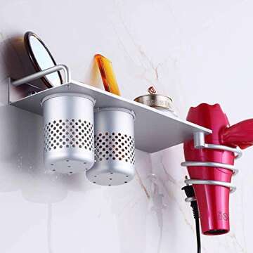 Organize Your Bathroom with Homwel Hair Dryer Rack