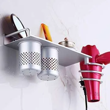 Organize Your Bathroom with Homwel Hair Dryer Rack