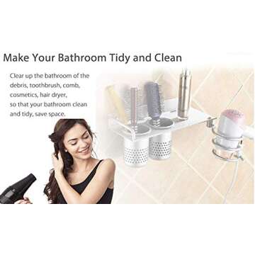 Organize Your Bathroom with Homwel Hair Dryer Rack