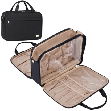 NISHEL Stand-Up Travel Makeup Bag: Spacious, Organized & Stylish