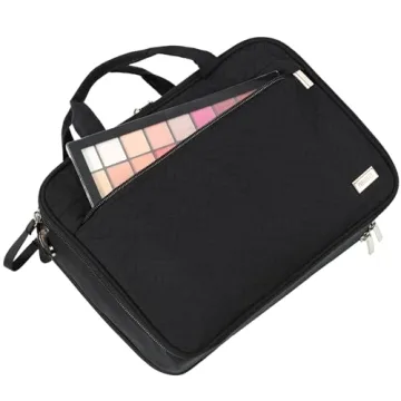NISHEL Stand-Up Travel Makeup Bag Spacious Organizer
