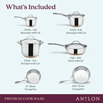 Top Quality Anolon Nouvelle Stainless Steel Cookware Set