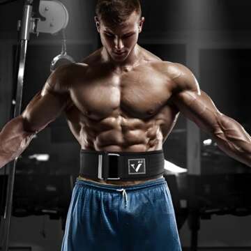 Weight Lifting Belt for Bodybuilding, Powerlifting, Cross Training Dip Lifting Belt - 4 Inch Wide Weightlifting with Metal Buckle - Adjustable Olympic Lifting Deadlift Training Belt