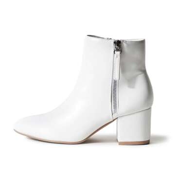 Zuma Women's Ankle Boots - Pointed Toe Zipper Booties with Block Heel
