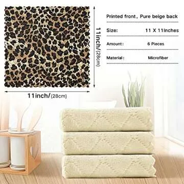 ALAZA Leopard Cheetah Kitchen Towels Set for Cleaning
