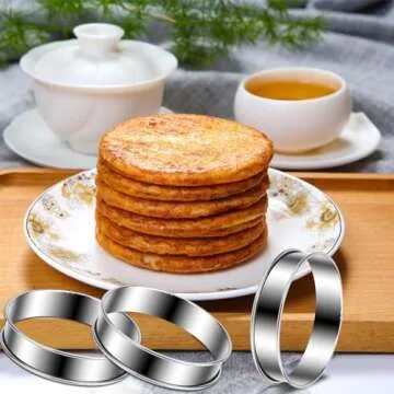 Atpwonz 10PCs English Muffin Rings Set for Cooking
