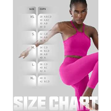 CELER Sports Bras for Women High Neck Low Impact Seamless Workout Yoga Gym Crop Top, Sonic Bloom M