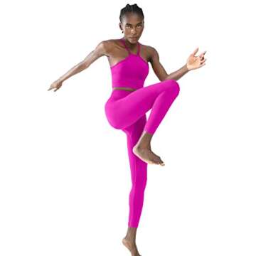 CELER Sports Bras for Women High Neck Low Impact Seamless Workout Yoga Gym Crop Top, Sonic Bloom M