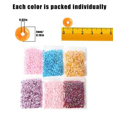 CCINEE 4MM Loose Sequins, Bulk 30 Assorted Color 25000PCS Rainbow Round Cup Sequins Embroidery Spangles with Holes for Sewing Craft Nails Decorations Art DIY