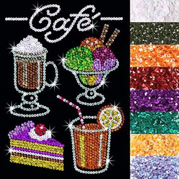 CCINEE 4MM Loose Sequins, Bulk 30 Assorted Color 25000PCS Rainbow Round Cup Sequins Embroidery Spangles with Holes for Sewing Craft Nails Decorations Art DIY