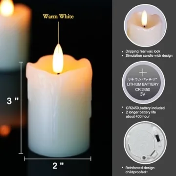 Homemory Flameless Votive Candles with Remote & Timer