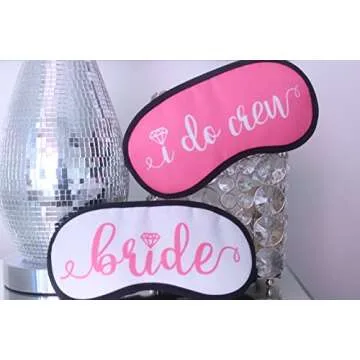 Bride and Bridesmaids Sleep Mask Gift Set : Set of 8 - Bachelorette Party Supplies, Favors, Decorations, Bride Tribe, Bachelorette Party Gifts, Bachelorette Party Accessories, Bride to be Party Pack