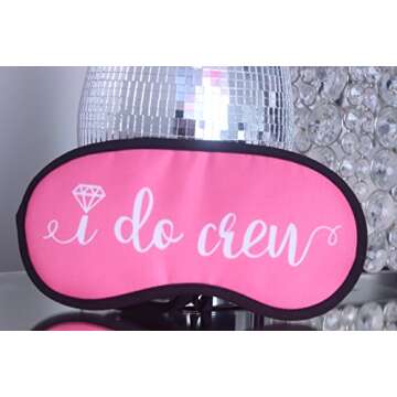 Bride and Bridesmaids Sleep Mask Gift Set : Set of 8 - Bachelorette Party Supplies, Favors, Decorations, Bride Tribe, Bachelorette Party Gifts, Bachelorette Party Accessories, Bride to be Party Pack