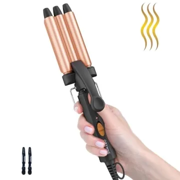 ORYNNE Small Hair Crimper 1/2 Inch - Fast Heat Mini Hair Waver for Beach Waves
