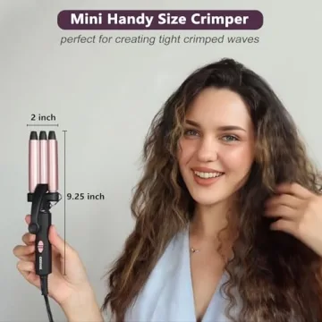 ORYNNE Mini Hair Crimper - 1/2 Inch Beach Waves Curling Iron