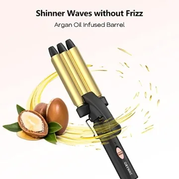 ORYNNE Mini Hair Crimper - 1/2 Inch Beach Waves Curling Iron