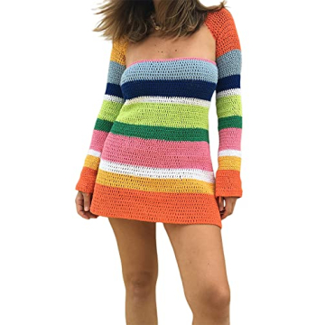 Trendy Mini Dress Cotton Crochet Style for Summer