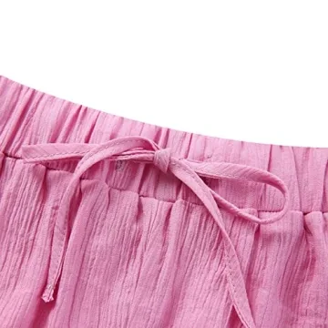 Amuver Women's Summer Casual Two Piece Outfit Set in Pink