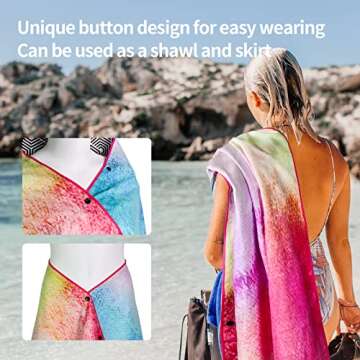 Microfiber Beach Towel,Sand Free Beach Towel 31.5"x63", Super Absorbent & Quick Dry Beach Towel for Adults Travelling Swimming Camping,Bath Beach Pool