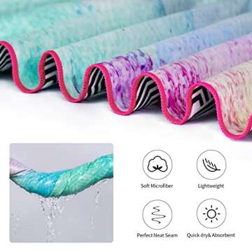 Microfiber Beach Towel,Sand Free Beach Towel 31.5"x63", Super Absorbent & Quick Dry Beach Towel for Adults Travelling Swimming Camping,Bath Beach Pool