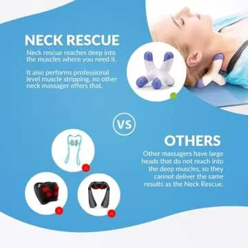 Amazing Neck Massager for Pain Relief, Pressure Point Massager, Occipital Release Tool, Trigger Point Massager, Professional Muscle Stripping Device, Headache Relief