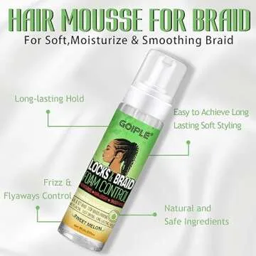 Goiple Braid Mousse for Perfect Braids and Twists - 8 fl oz