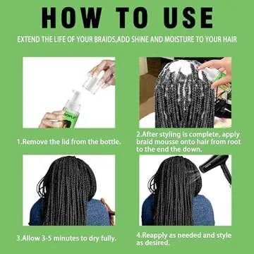 Goiple Braid Mousse for Perfect Braids and Twists - 8 fl oz