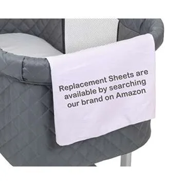 Baby Bassinet Cradle Includes Gentle Rocking Feature, Great for Newborns and Infants Safe Mattress Includes Wheels for Easy Movement High End Washable Fabric Lightweight (Sand)