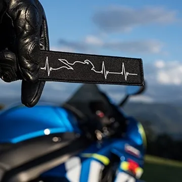 Durable MotoLoot Motorcycle Heartbeat KeyChain - Unique Gift