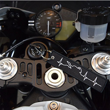 Durable MotoLoot Motorcycle Heartbeat KeyChain - Unique Gift