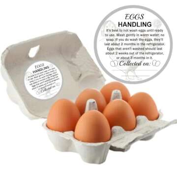 500 Pcs Farm Fresh Eggs Labels for Quick Packaging