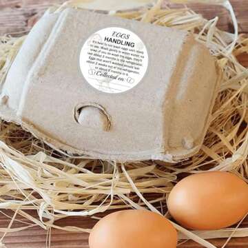 500 Pcs Farm Fresh Eggs Labels for Quick Packaging