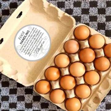 500 Pcs Farm Fresh Eggs Labels for Quick Packaging