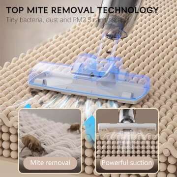 4 in 1 Cordless Vacuum Cleaner, Powerful Stick Vacuum for Hardwood Floor, 35 Min Rechargeable Batter...