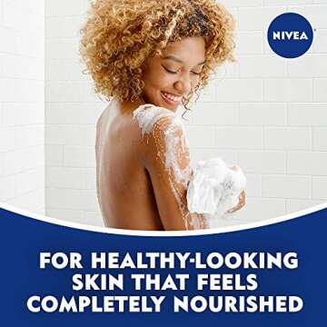 NIVEA Refreshing Wild Berries and Hibiscus Body Wash with Nourishing Serum, Scented Body Wash for Women, Enriched with Provitamin B5 and Vitamin E, 20 Fl Oz Bottle