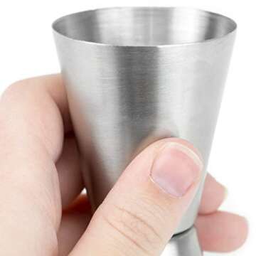 Stylish Stainless Steel Double Jigger for Perfect Cocktails