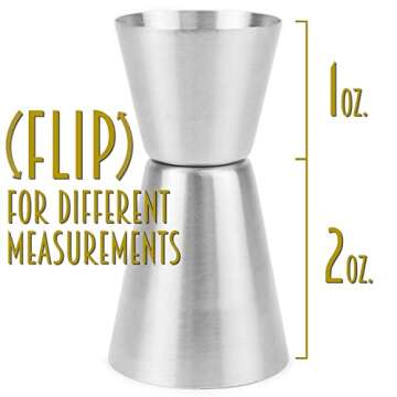 Stylish Stainless Steel Double Jigger for Perfect Cocktails
