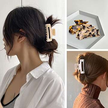 Hair Claw Clips Barrettes Rectangle Shape Clips Fashion Hair Clips