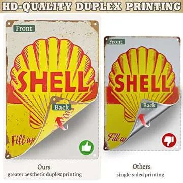 EastLink Vintage Garage Signs Room Decor 5PCS, PVC Made Garage Decor Signs for Men, Duplex Printed R...