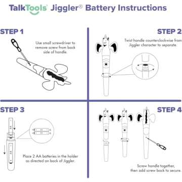 TalkTools Jiggler Dragon Dani, Frog Freddy, Unicorn Uni and Sloth Sammy - Sensory Awareness Tool for Jaw and Lips | Improve Speech and Feeding Skills | Calming Motor for Kids 2pcs (Dragon & Frog)