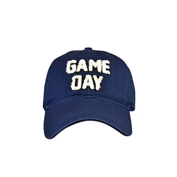 Stylish D&Y Chenille Baseball Cap, Ideal for Game Day