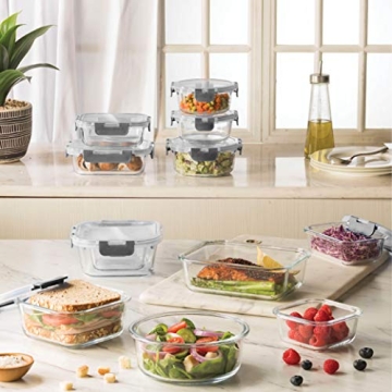 FineDine 24 Piece Glass Storage Set - Meal Prep Essential
