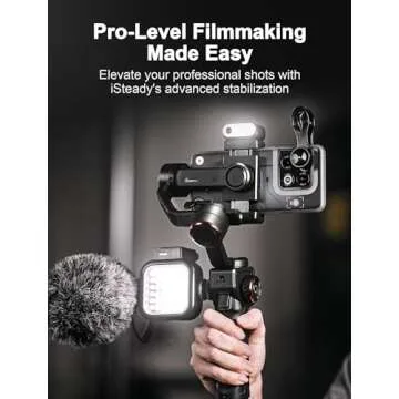 hohem iSteady M6 Kit Gimbal Stabilizer for Smartphone, 3-Axis Phone Gimbal with AI Tracking, Magnetic Fill Light, 18H Long Lasting Battery Stabilizer for iPhone & Android, Ideal for Video Recording