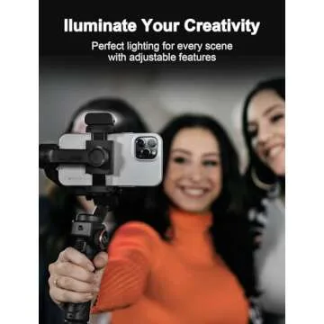 hohem iSteady M6 Kit Gimbal Stabilizer for Smartphone, 3-Axis Phone Gimbal with AI Tracking, Magnetic Fill Light, 18H Long Lasting Battery Stabilizer for iPhone & Android, Ideal for Video Recording