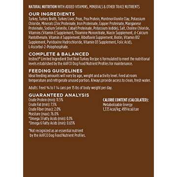 Instinct Grain Free Limited Ingredient Diet Wet Dog Food - Real Turkey, 13.2 oz Cans (Pack of 6)