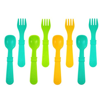Re-Play Eco-Friendly Utensil Set - 8 Colors for Kids