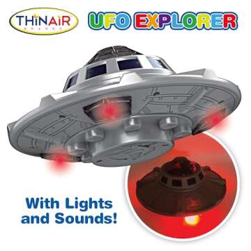 Nature Bound UFO Spaceship Space Toy, Kids Spaceship Playset with Two Aliens, Lights & Sounds, Educational STEM Adventure, 1:18 Figure